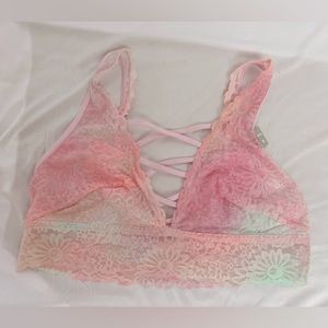 NWT PINK by VICTORIA’S SECRET Lace Cotton Candy Tie Dye Bralette